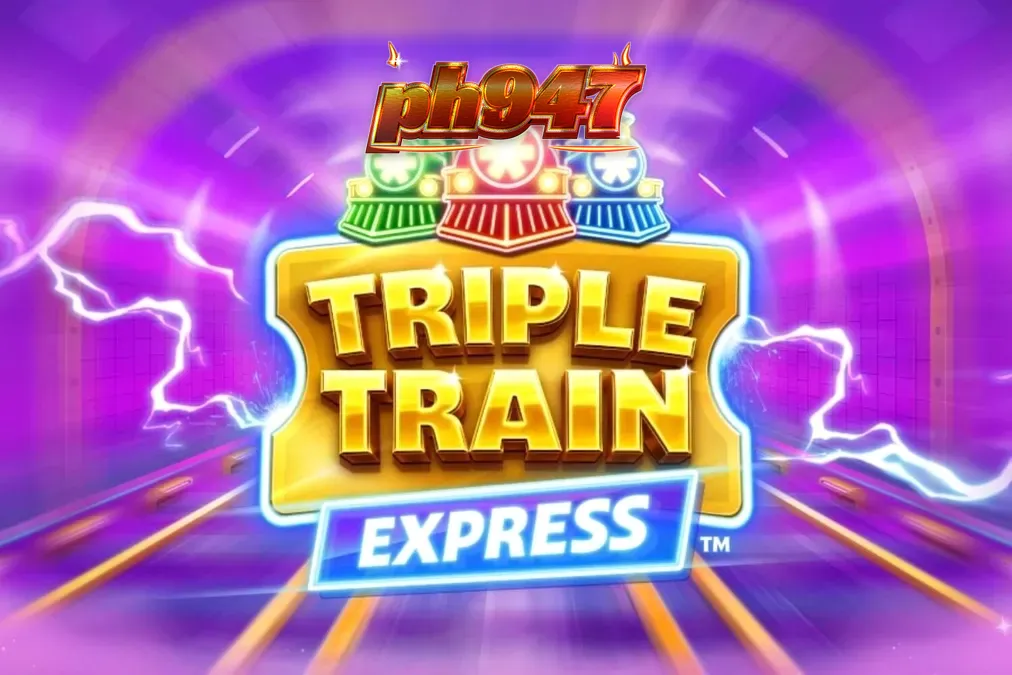 Futuristic neon train theme in Triple Train Express slot